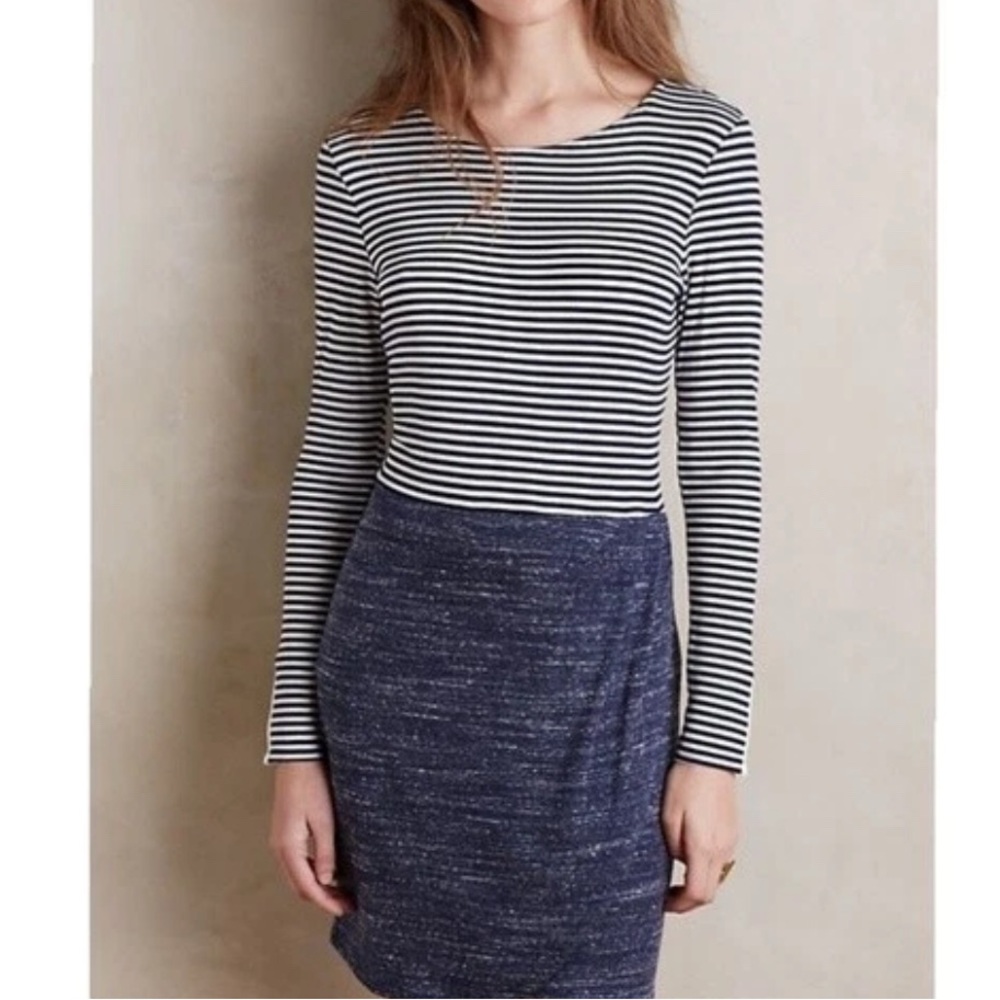 Anthropologie Dolan Left Coast Mixed‎ Stripe Wrap Dress Women's Size Small